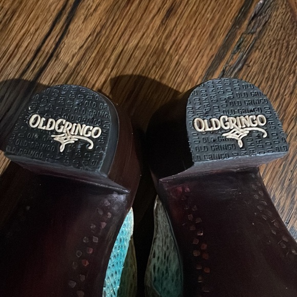 Old Gringo Cream and Brown Heeled Mule Boots - Picture 7 of 7